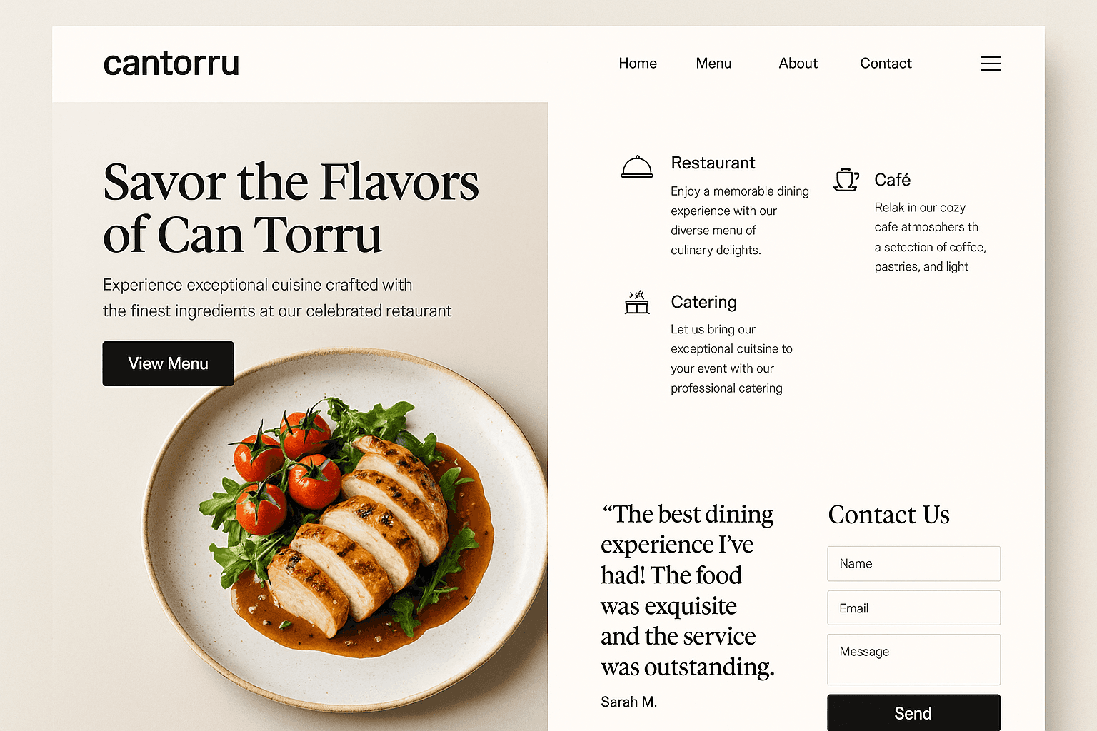 cantorru.com website mockup